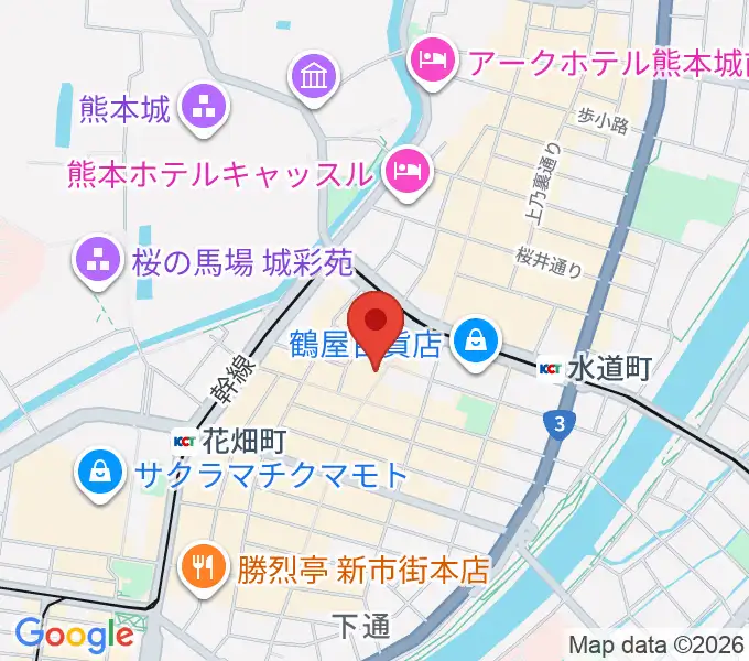 島村楽器 COCOSA熊本店の地図