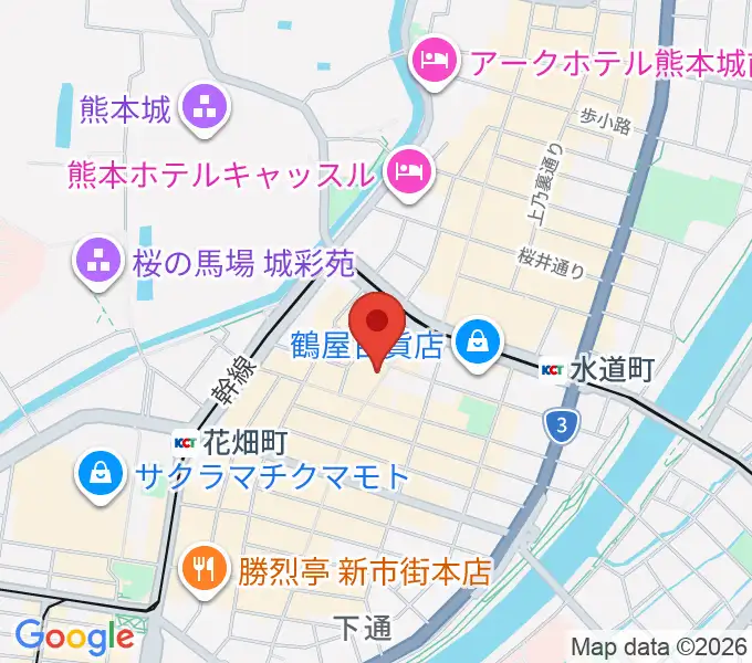 島村楽器 COCOSA熊本店の地図