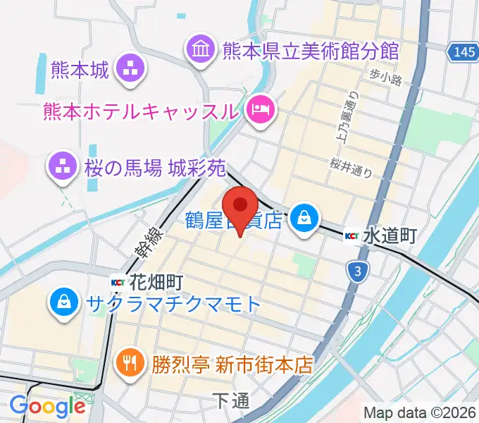 島村楽器 COCOSA熊本店の地図