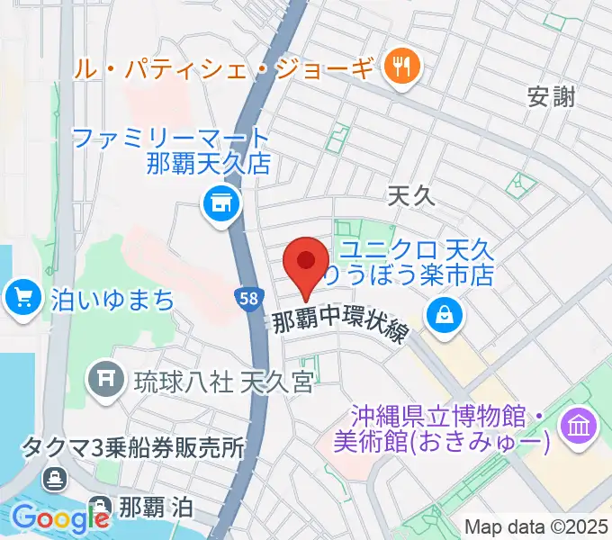 牧野哲仁ギター教室の地図
