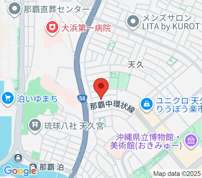 牧野哲仁ギター教室の地図