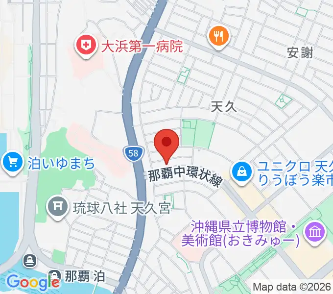 牧野哲仁ギター教室の地図