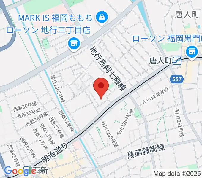 福岡ギター教室 六弦空間の地図
