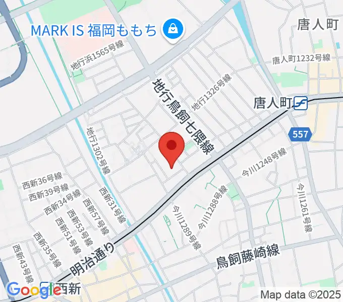 福岡ギター教室 六弦空間の地図