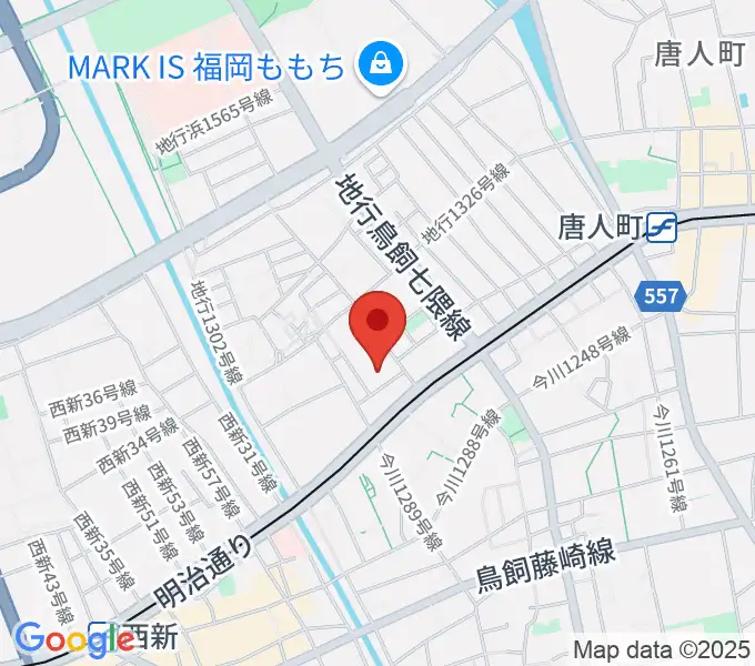 福岡ギター教室 六弦空間の地図