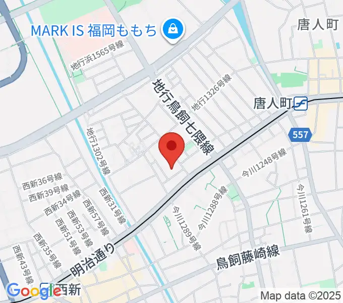 福岡ギター教室 六弦空間の地図