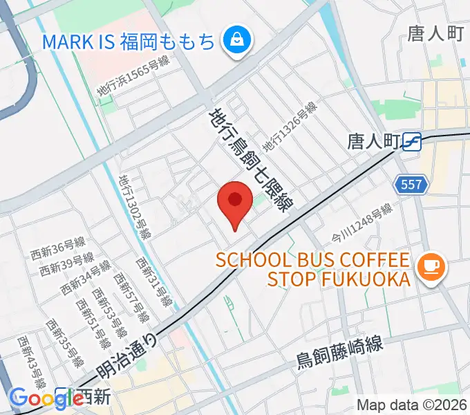 福岡ギター教室 六弦空間の地図