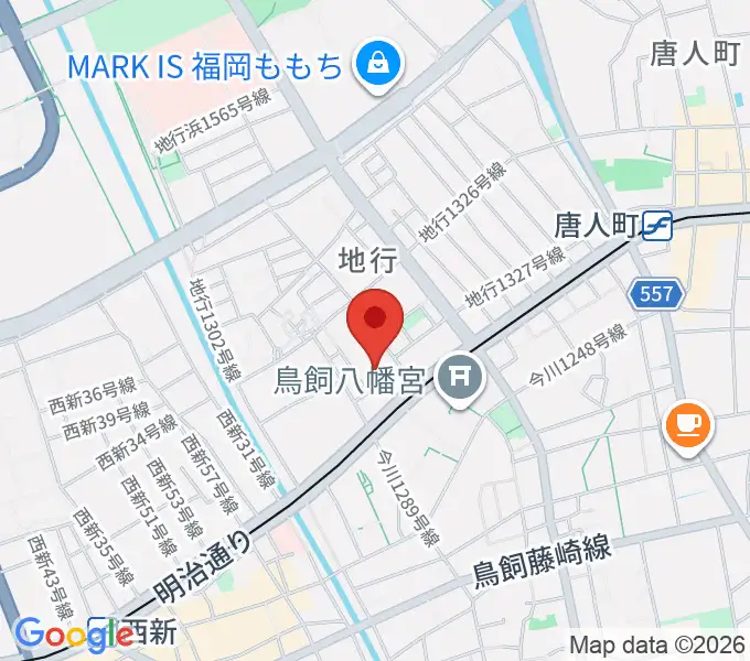 福岡ギター教室 六弦空間の地図