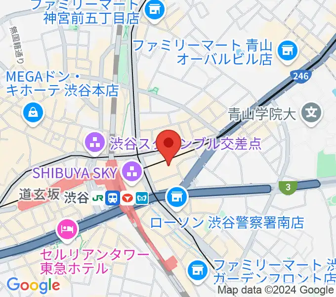 渋谷ヒカリエホールの地図