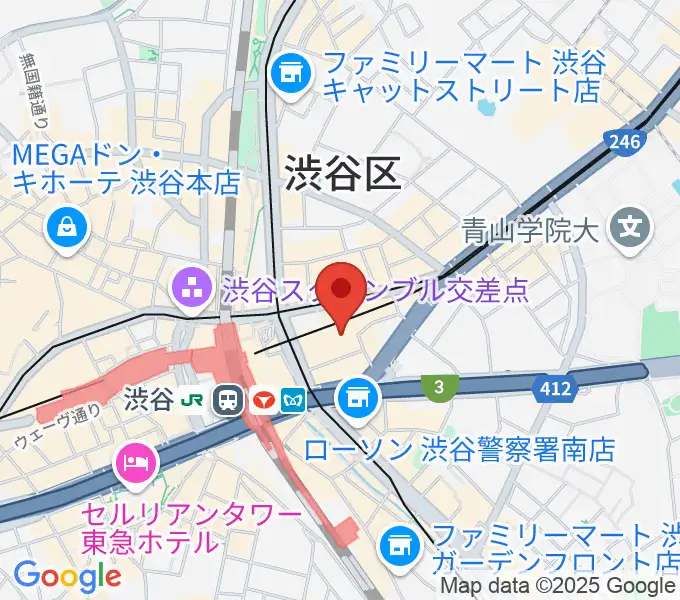 渋谷ヒカリエホールの地図