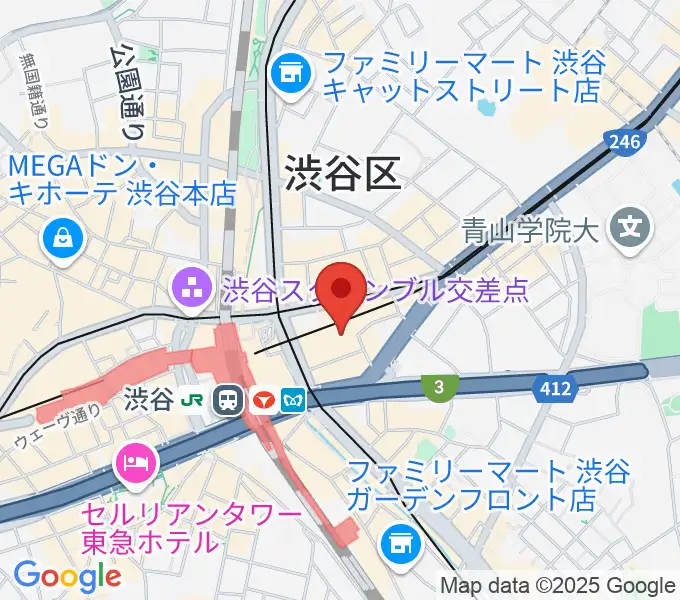 渋谷ヒカリエホールの地図