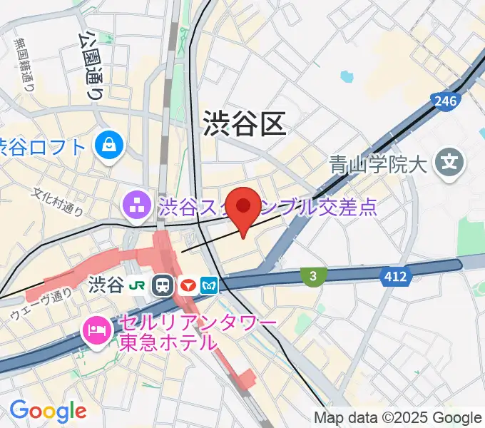 渋谷ヒカリエホールの地図