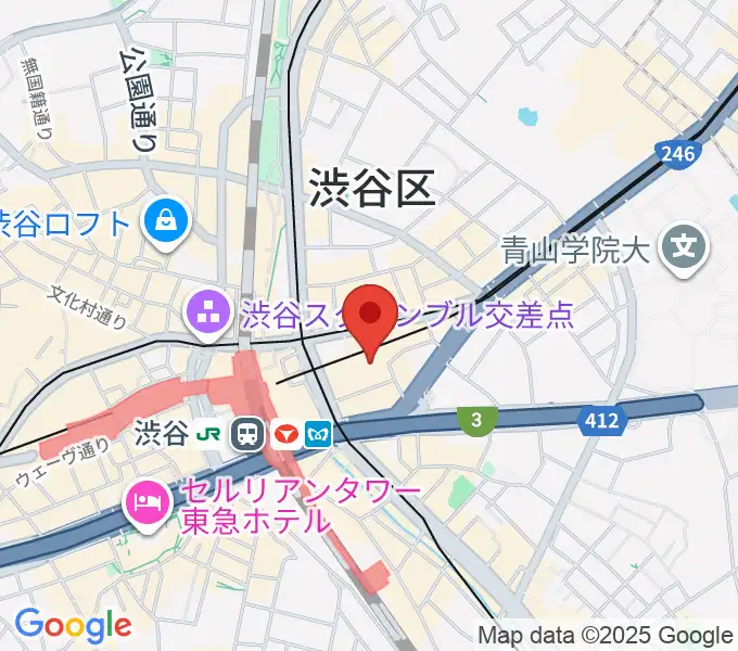 渋谷ヒカリエホールの地図