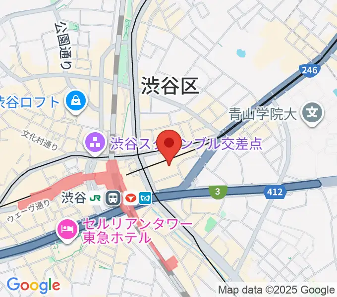 渋谷ヒカリエホールの地図