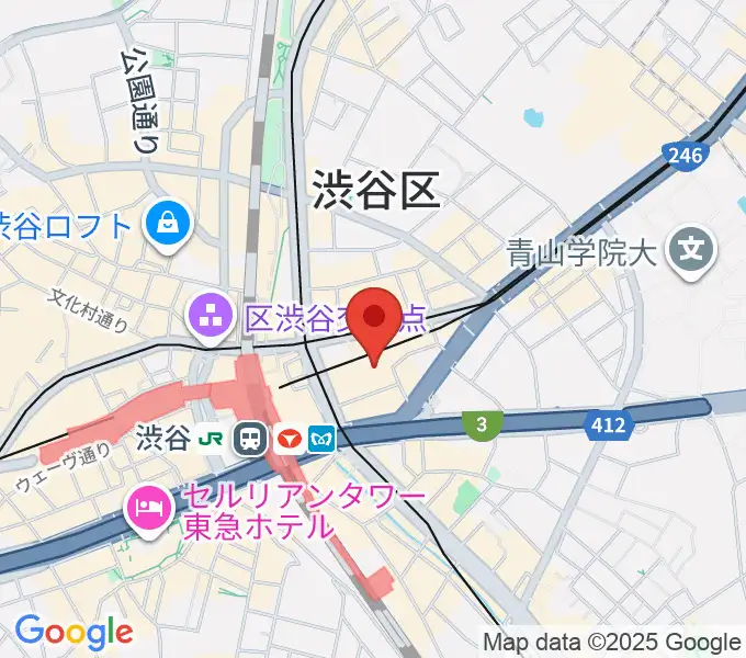 渋谷ヒカリエホールの地図