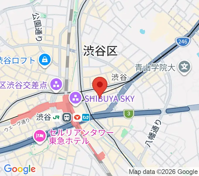 渋谷ヒカリエホールの地図