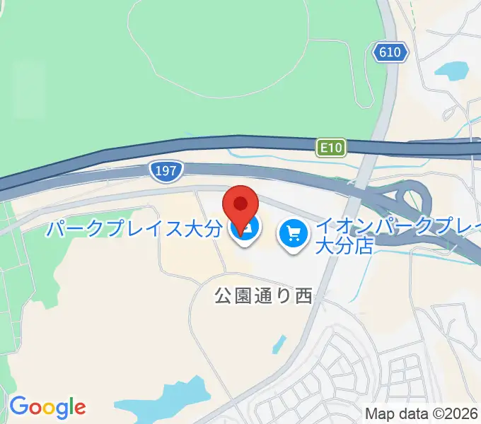 島村楽器 パークプレイス大分店の地図