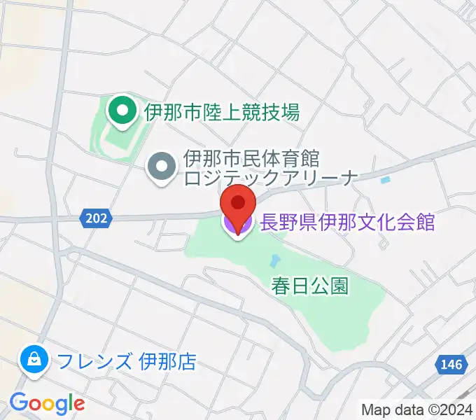 長野県伊那文化会館の地図