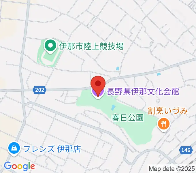 長野県伊那文化会館の地図