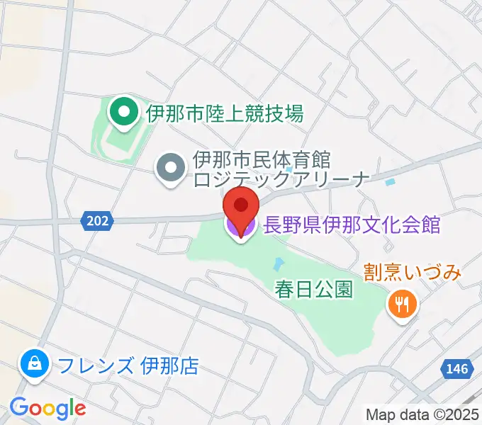 長野県伊那文化会館の地図