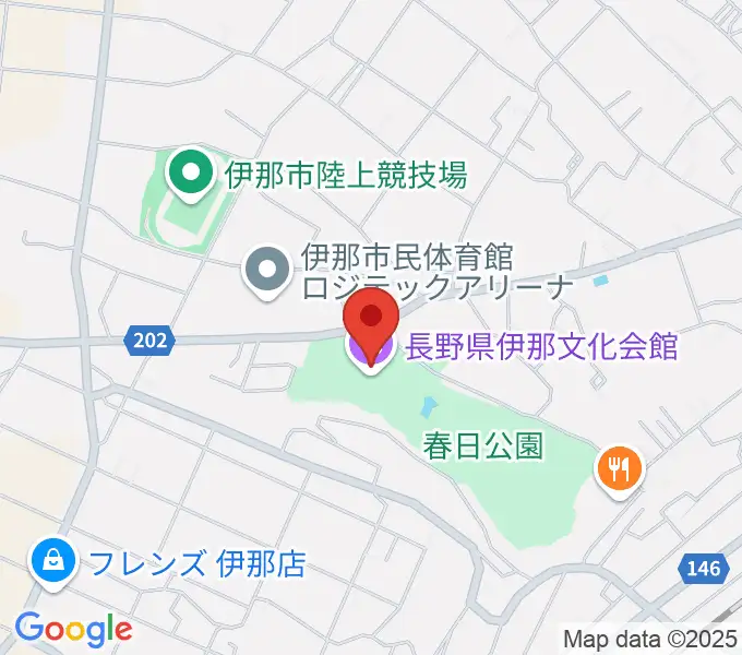 長野県伊那文化会館の地図