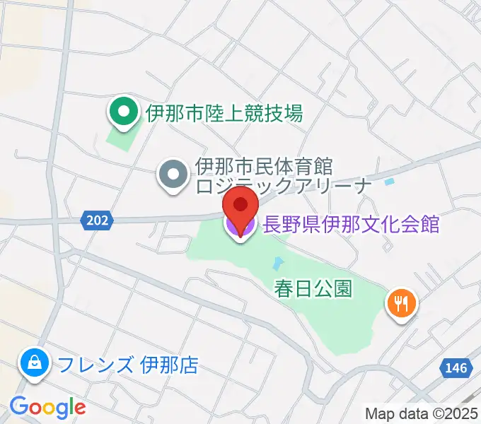 長野県伊那文化会館の地図