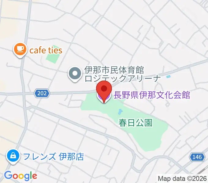 長野県伊那文化会館の地図