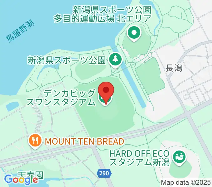 デンカビッグスワンスタジアムの地図