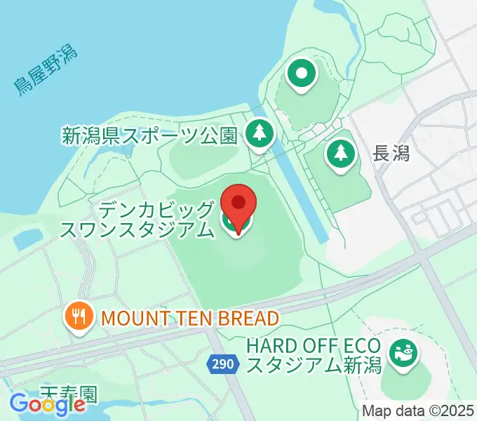 デンカビッグスワンスタジアムの地図