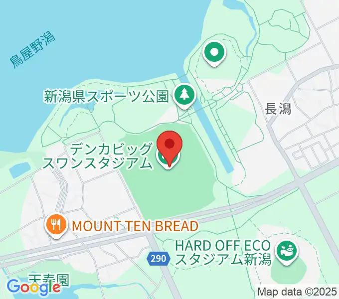 デンカビッグスワンスタジアムの地図