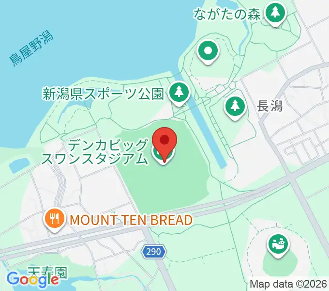 デンカビッグスワンスタジアムの地図