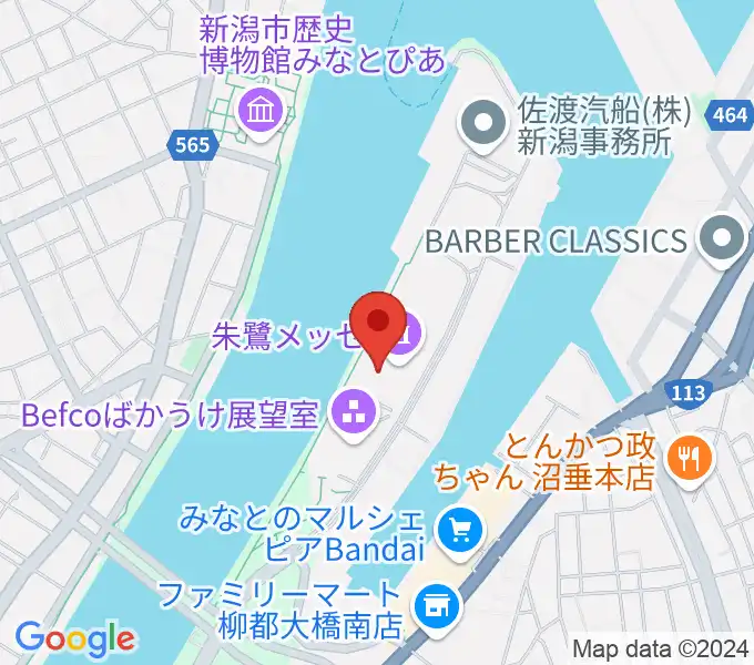 朱鷺メッセの地図