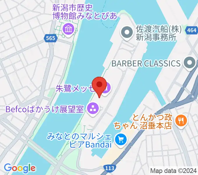 朱鷺メッセの地図