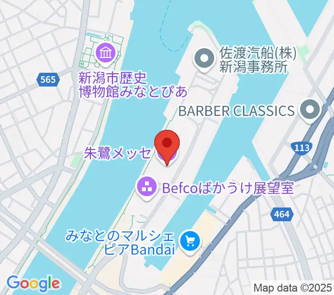 朱鷺メッセの地図