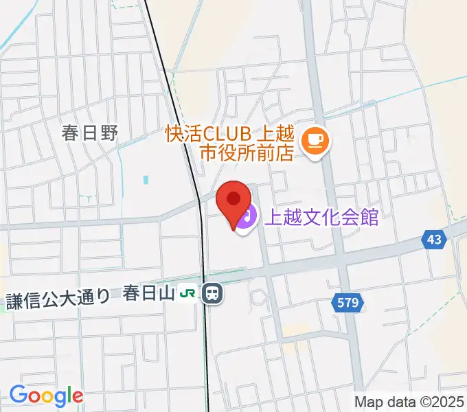 上越文化会館の地図