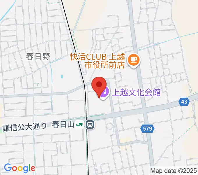 上越文化会館の地図
