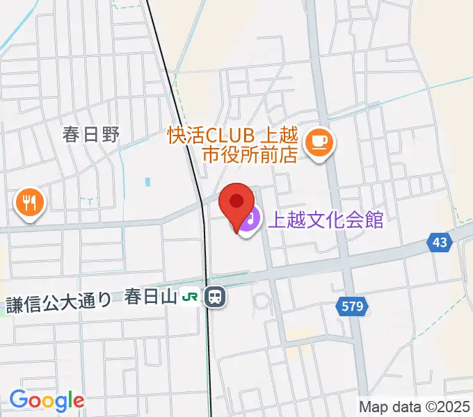 上越文化会館の地図