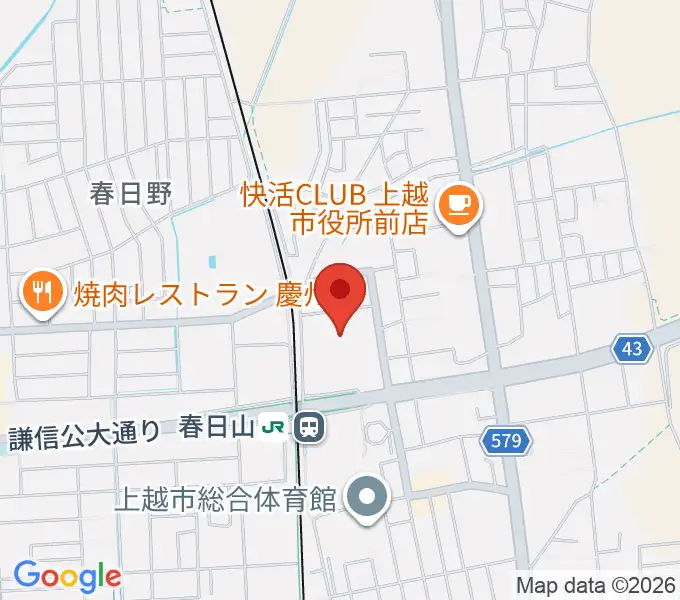 上越文化会館の地図