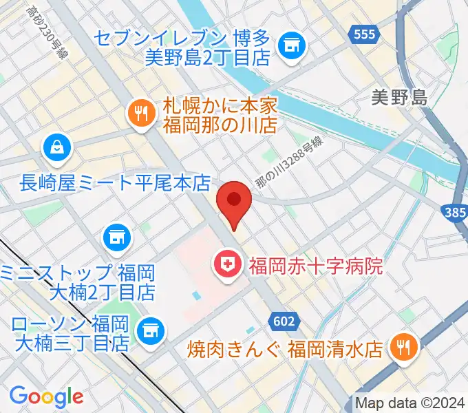 ピアノ百貨福岡店の地図