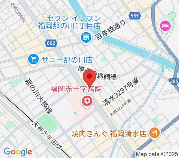 ピアノ百貨福岡店の地図