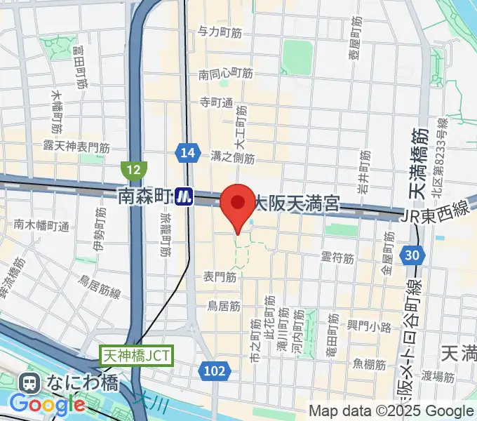 天満天神繁昌亭の地図