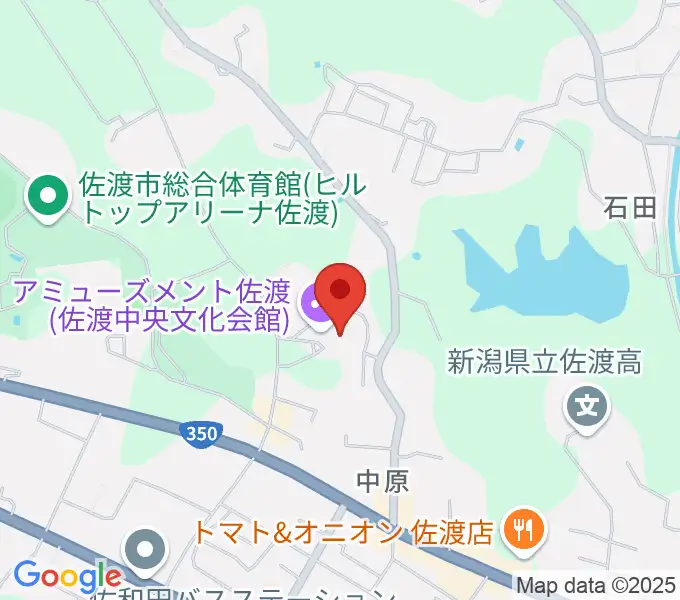 アミューズメント佐渡（佐渡中央文化会館）の地図