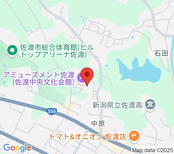 アミューズメント佐渡（佐渡中央文化会館）の地図