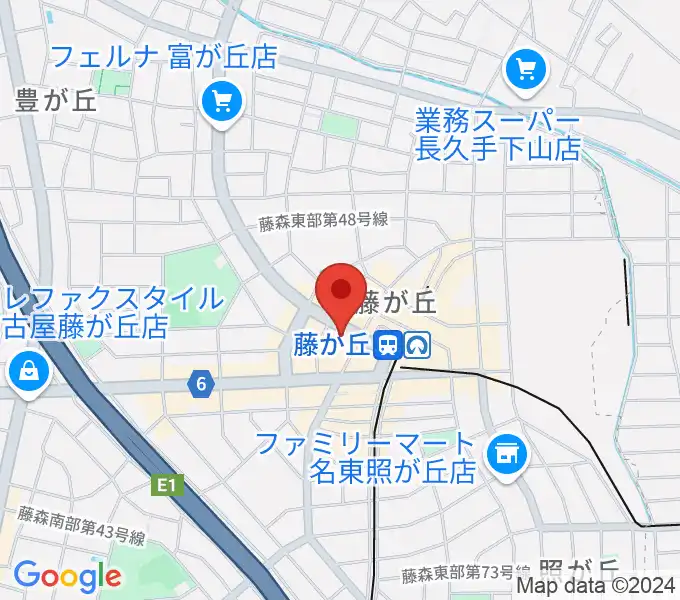 名古屋新堀ギター音楽院 藤ヶ丘教室の地図