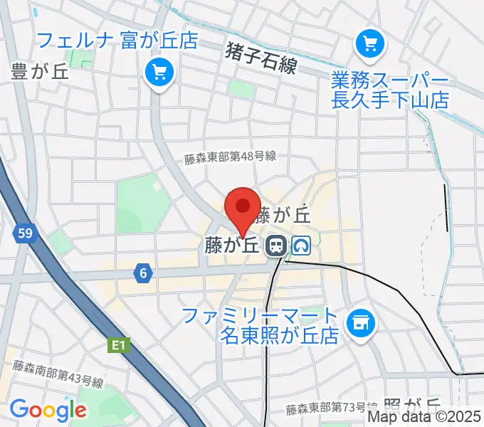 名古屋新堀ギター音楽院 藤ヶ丘教室の地図