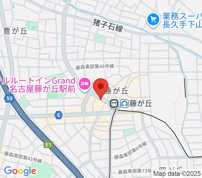名古屋新堀ギター音楽院 藤ヶ丘教室の地図