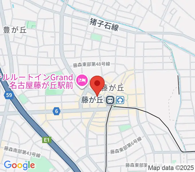 名古屋新堀ギター音楽院 藤ヶ丘教室の地図