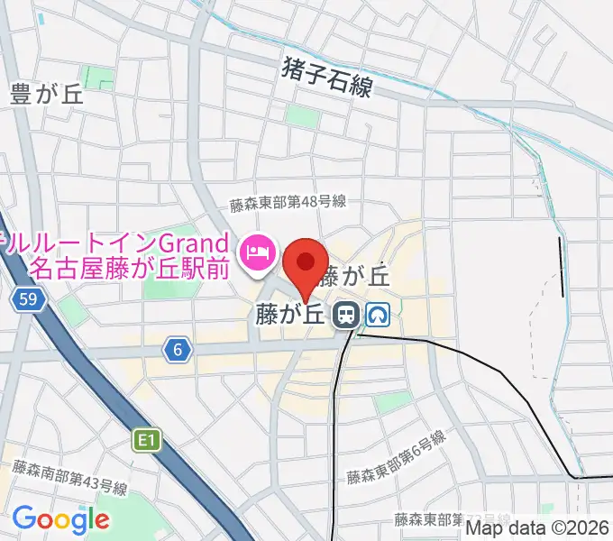 名古屋新堀ギター音楽院 藤ヶ丘教室の地図