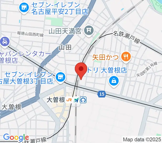 名古屋 新堀ギター音楽院 大曽根教室の地図