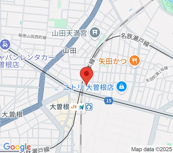 名古屋 新堀ギター音楽院 大曽根教室の地図